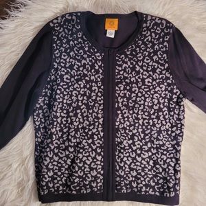 large black cheetah print sweater